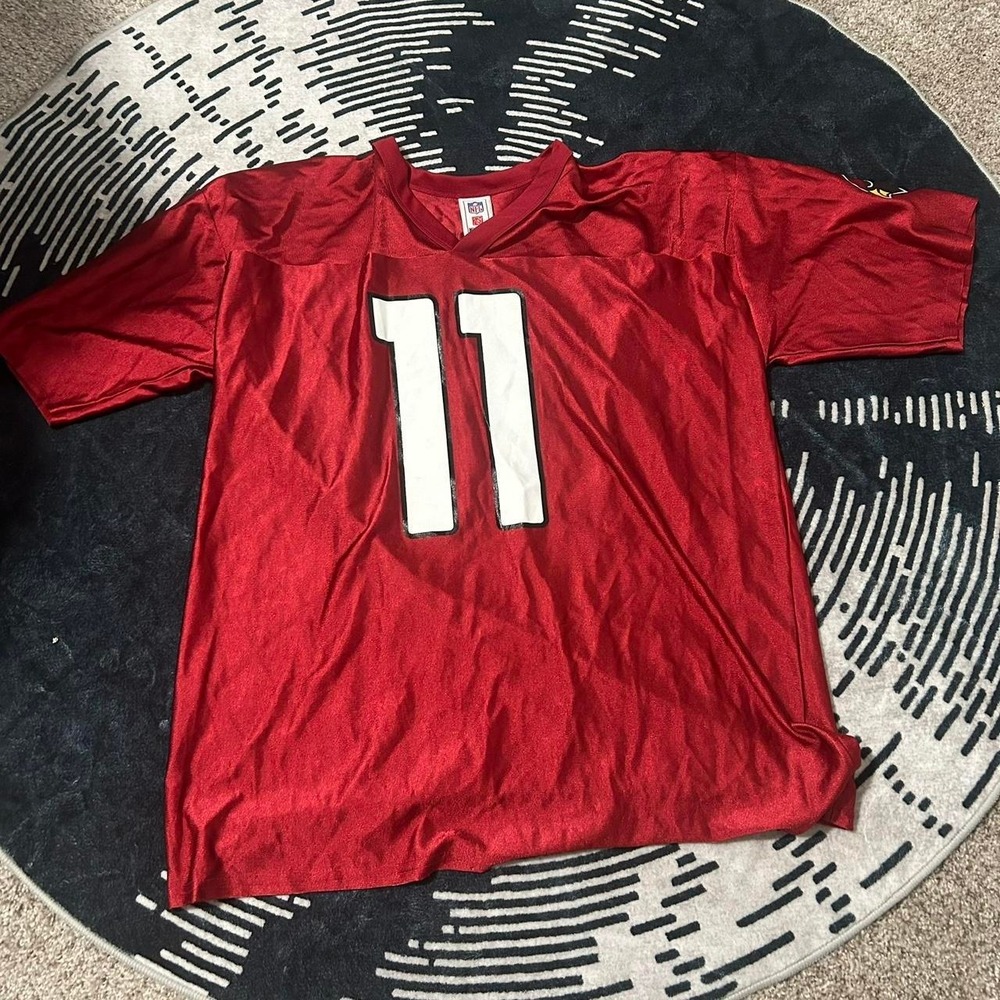 Vintage authentic NFL Arizona Cardinals Larry Fitzgerald red jersey number 11,